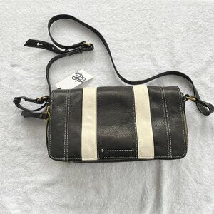 AL Co. Genuine Leather Black & White Purse - NWT